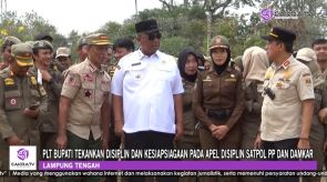 Video Plt Bupati Lamteng Tekankan disiplin dan kesiapsiagaan Pada Apel Disiplin Satpol PP dan Damkar